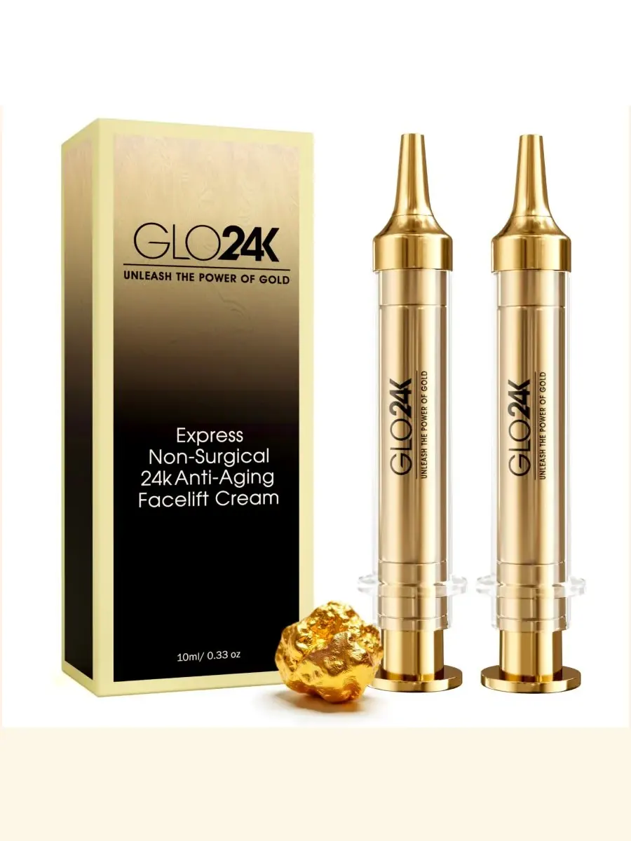 Крем для лица Glo24K — Для мгновенной подтяжки лица с -каратным золотом, гиалуроновой кислотой — мульти