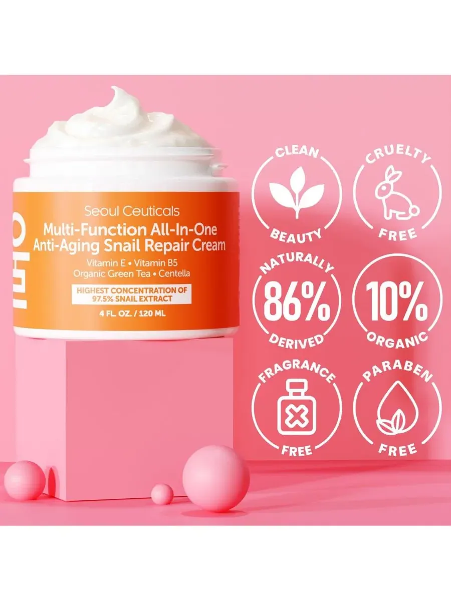 Крем для лица Seoul Ceuticals — Корейский многофункциональный антивозрастной восстанавливающий с — изображение 4 из 9