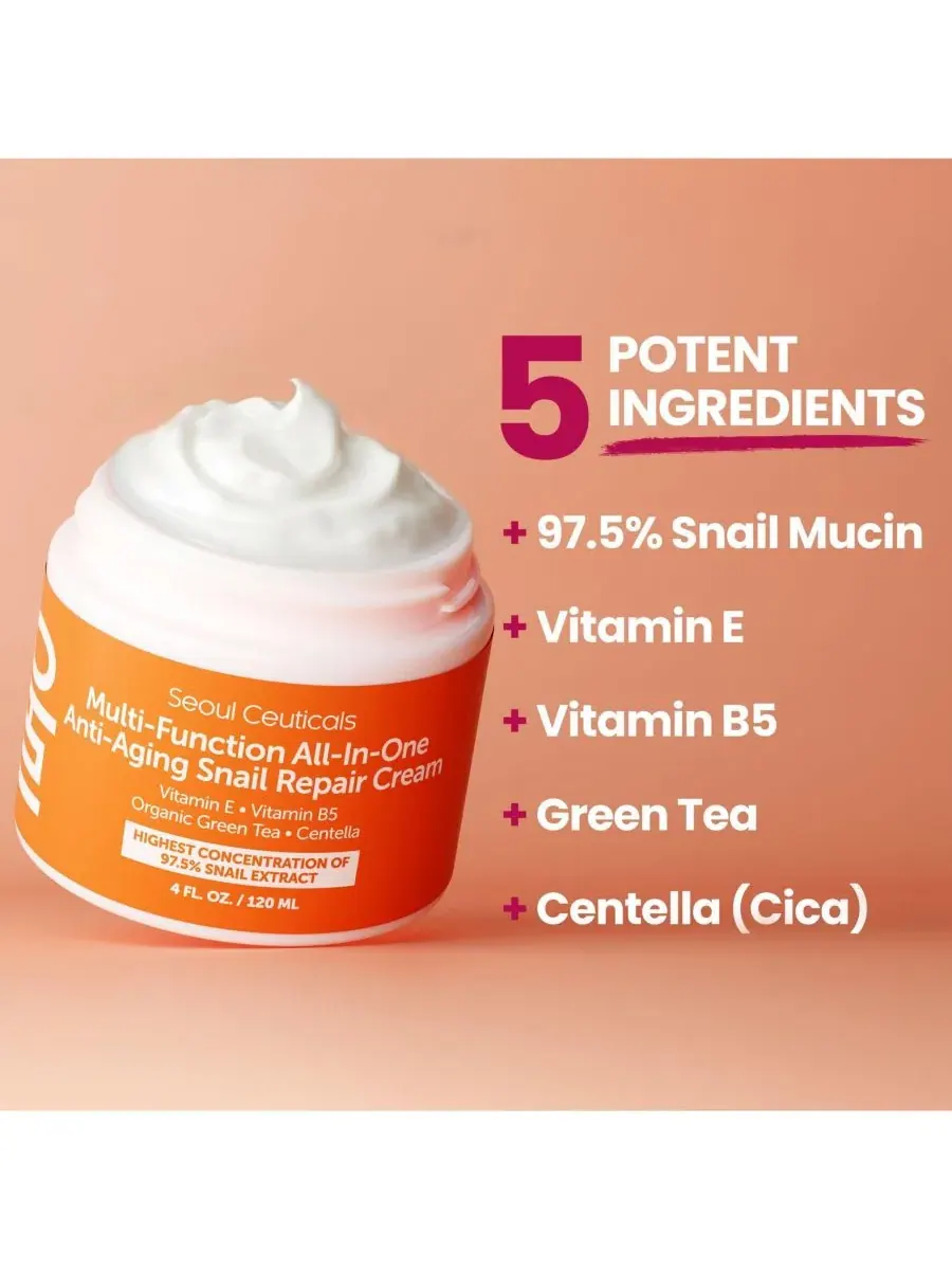 Крем для лица Seoul Ceuticals — Корейский многофункциональный антивозрастной восстанавливающий с — изображение 5 из 9