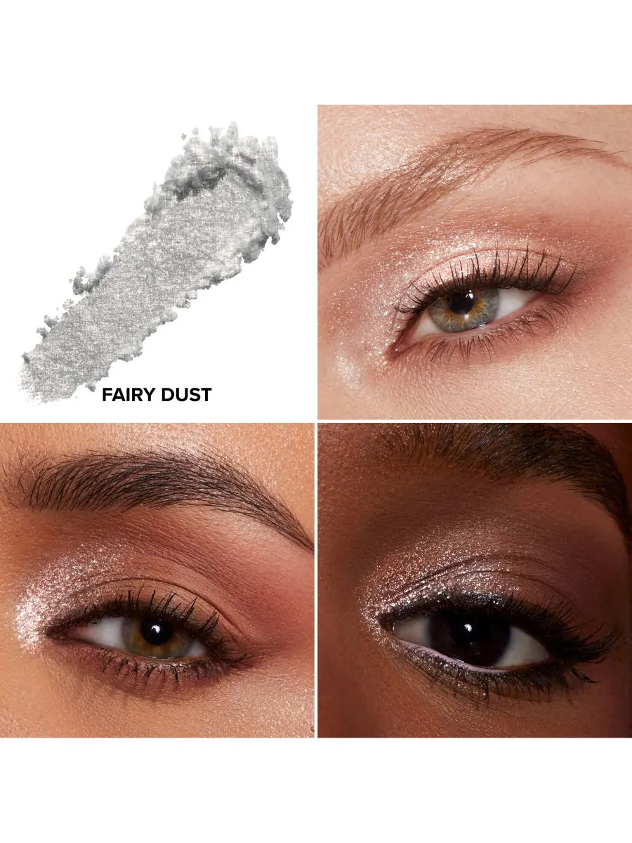 Блестящий мерцающий блеск для глаз и лица Disco Crush Too Faced, цвет fairy dust — изображение 4 из 10