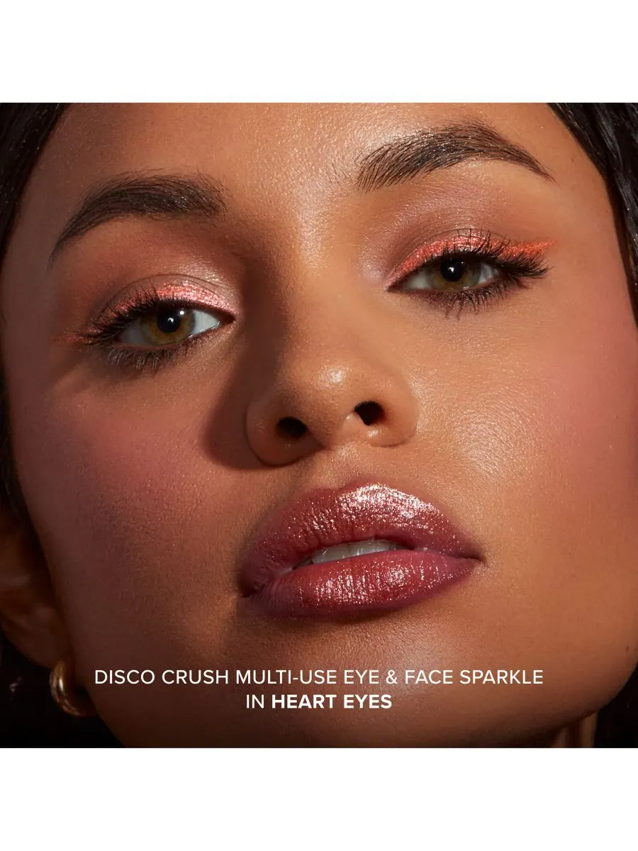Блестящий мерцающий блеск для глаз и лица Disco Crush Too Faced, цвет heart eyes — изображение 6 из 10