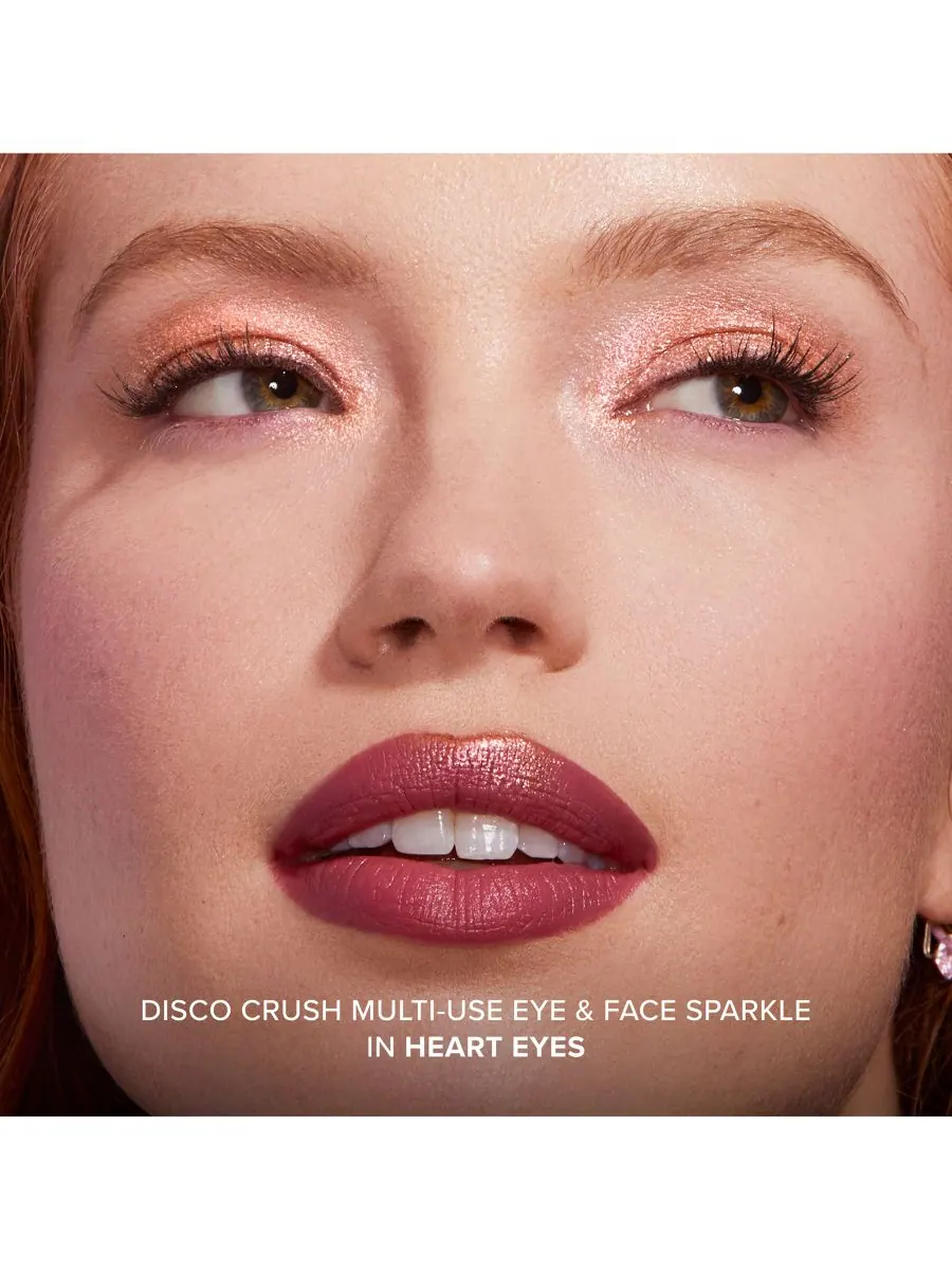 Блестящий мерцающий блеск для глаз и лица Disco Crush Too Faced, цвет heart eyes — изображение 7 из 10