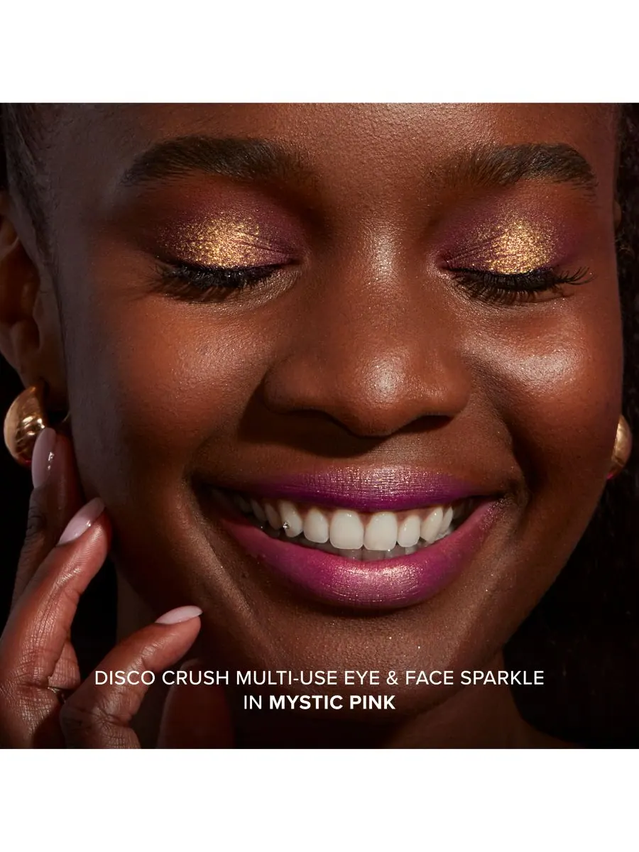 Блестящий мерцающий блеск для глаз и лица Disco Crush Too Faced — изображение 5 из 10
