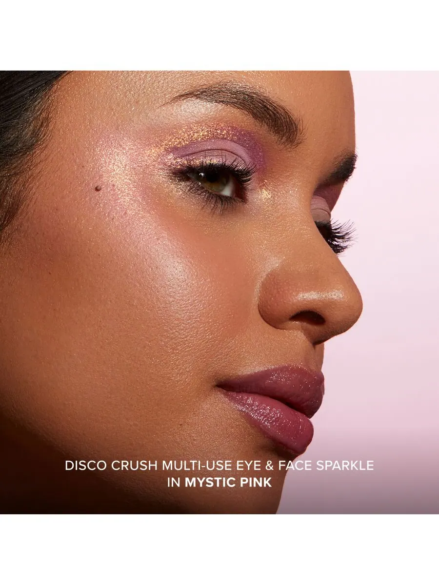 Блестящий мерцающий блеск для глаз и лица Disco Crush Too Faced — изображение 6 из 10