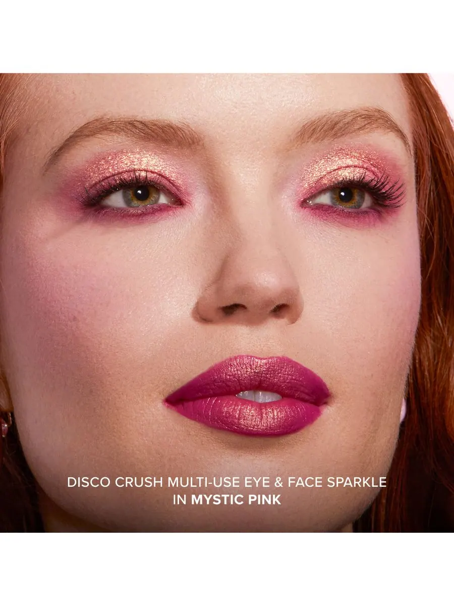 Блестящий мерцающий блеск для глаз и лица Disco Crush Too Faced — изображение 7 из 10