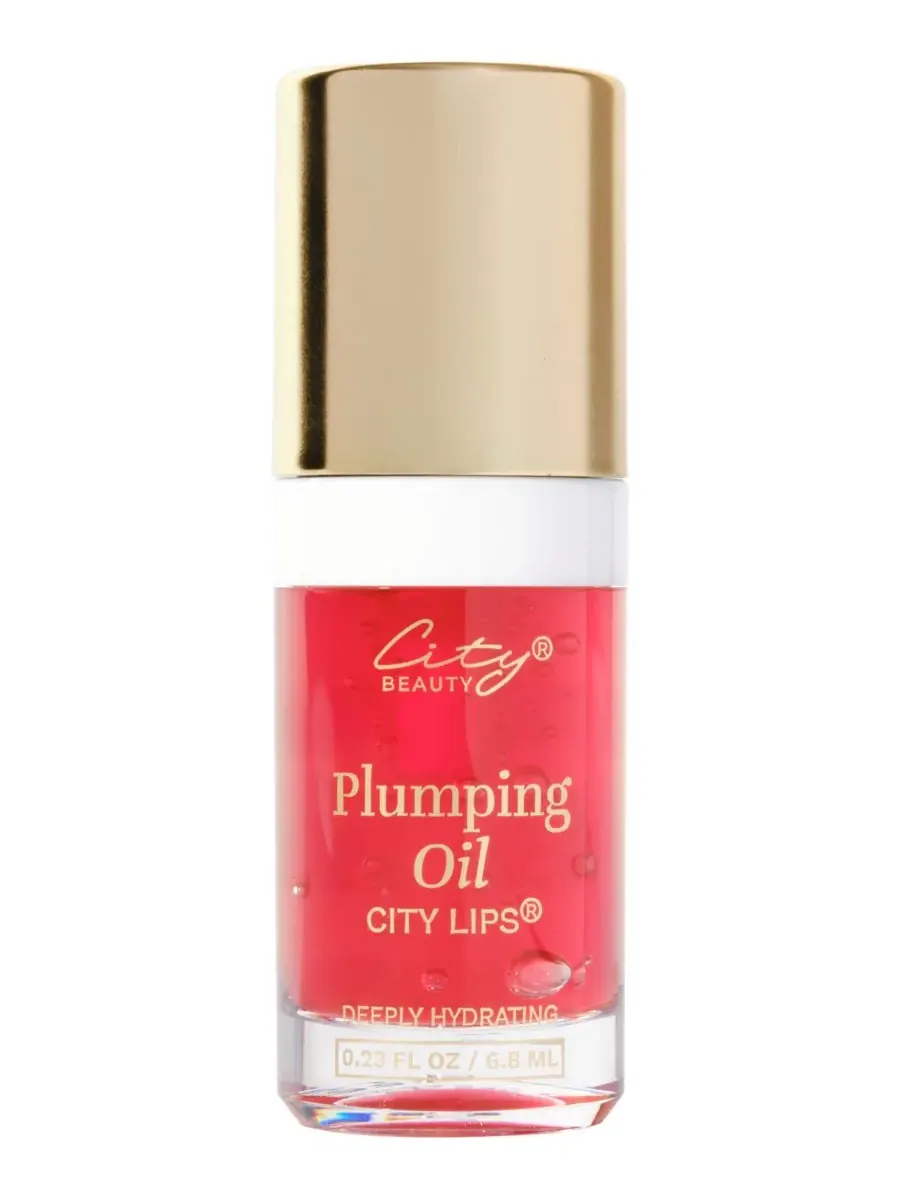 City Beauty Масло для увеличения объема губ City Lips Plump Oil - Розовый шампань, 0,23 унции — розовый