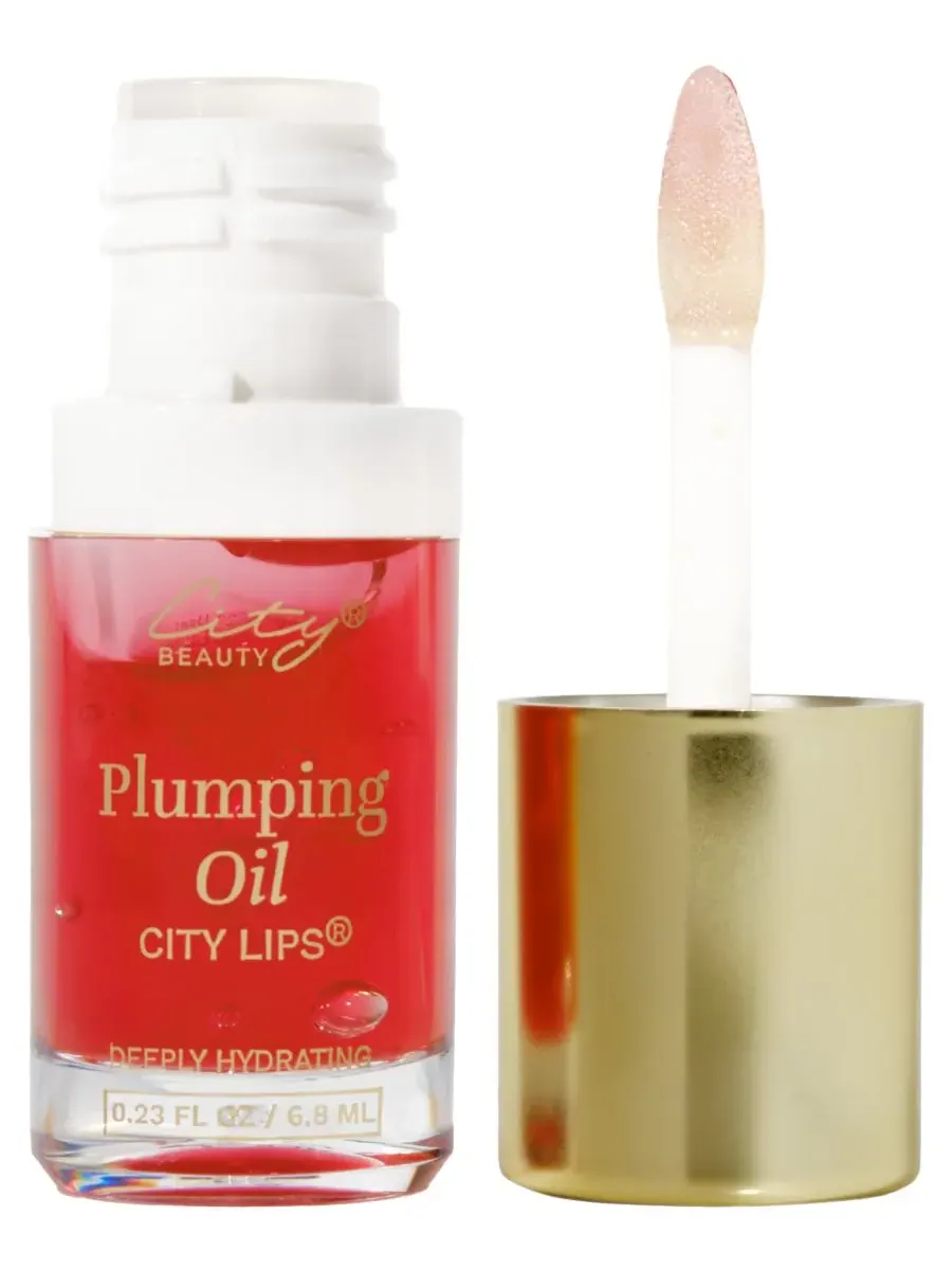 City Beauty Масло для увеличения объема губ City Lips Plump Oil - Розовый шампань, 0,23 унции — изображение 2 из 5