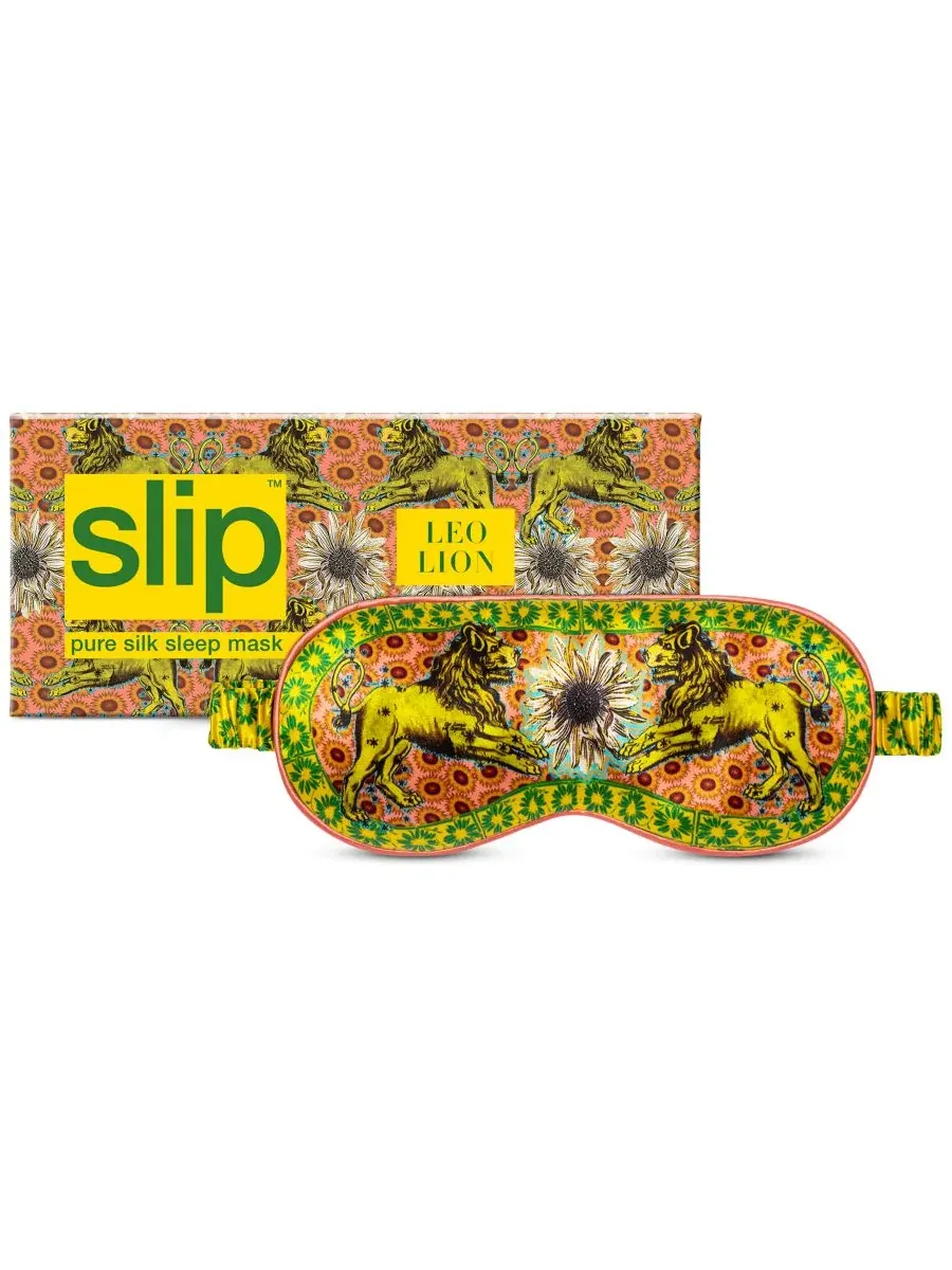 Маска для сна из шелка с зодиакальным принтом, Leo Slip — изображение 1 из 6