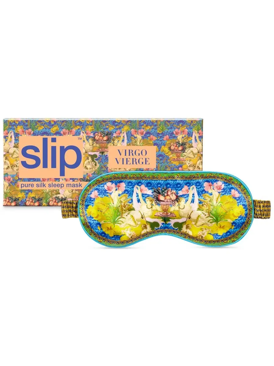 Шелковая маска для сна с зодиакальным принтом Slip, Virgo