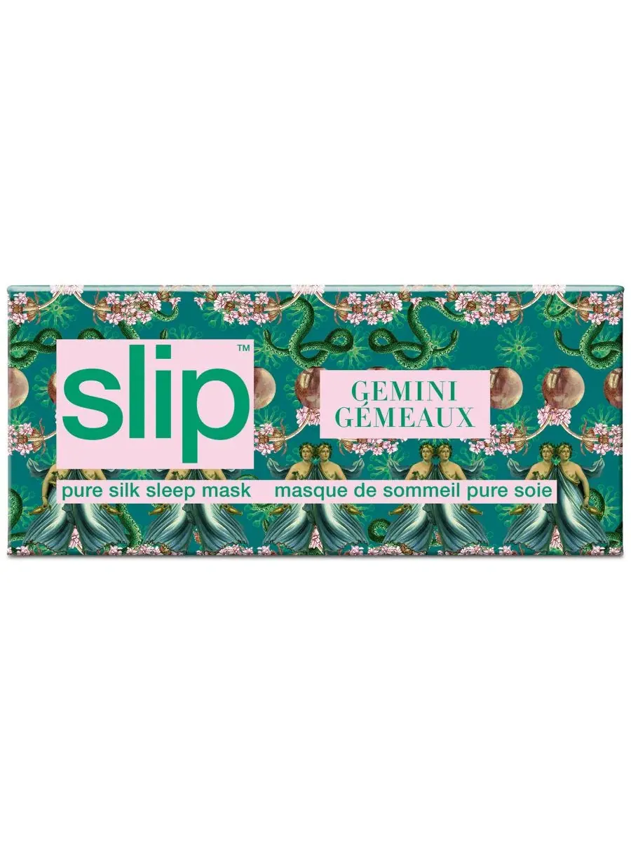 Шелковая маска для сна с зодиакальным принтом Slip, Gemini — изображение 4 из 8