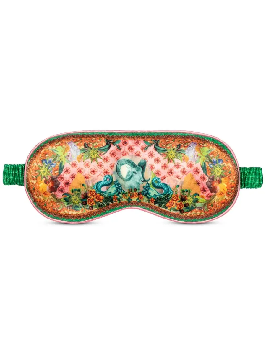 Шелковая маска для сна с зодиакальным принтом, модель Zodiac Sleep Mask Slip, Capricorn — изображение 2 из 6