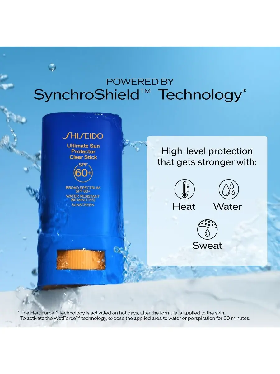 Shiseido Солнцезащитный стик Ultimate Sun Protector Clear Stick SPF 60+, 2.1 унции — изображение 6 из 10
