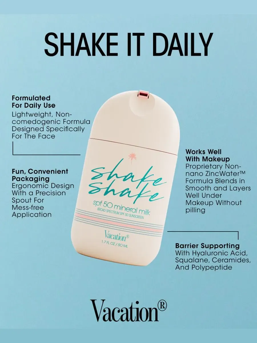 Солнцезащитный лосьон Mineral Milk Shake Shake SPF 50, 50 мл Vacation — изображение 6 из 10