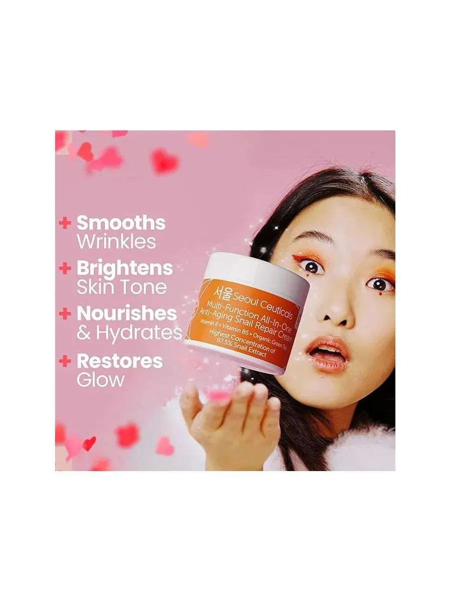 Крем для лица Seoul Ceuticals — Корейский для восстановления кожи с экстрактом улиточной слизи (K — изображение 2 из 6