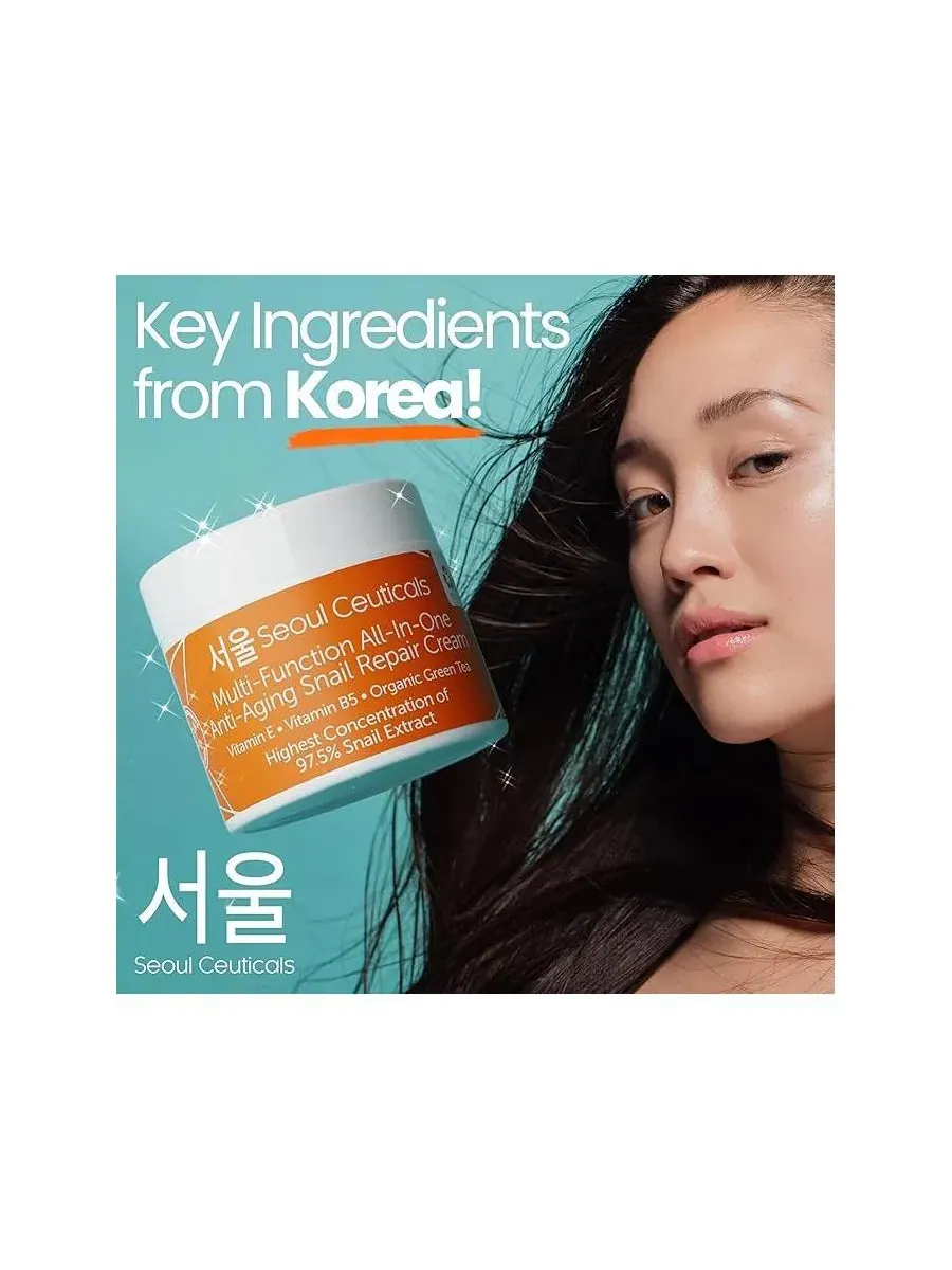 Крем для лица Seoul Ceuticals — Корейский для восстановления кожи с экстрактом улиточной слизи (K — изображение 4 из 6