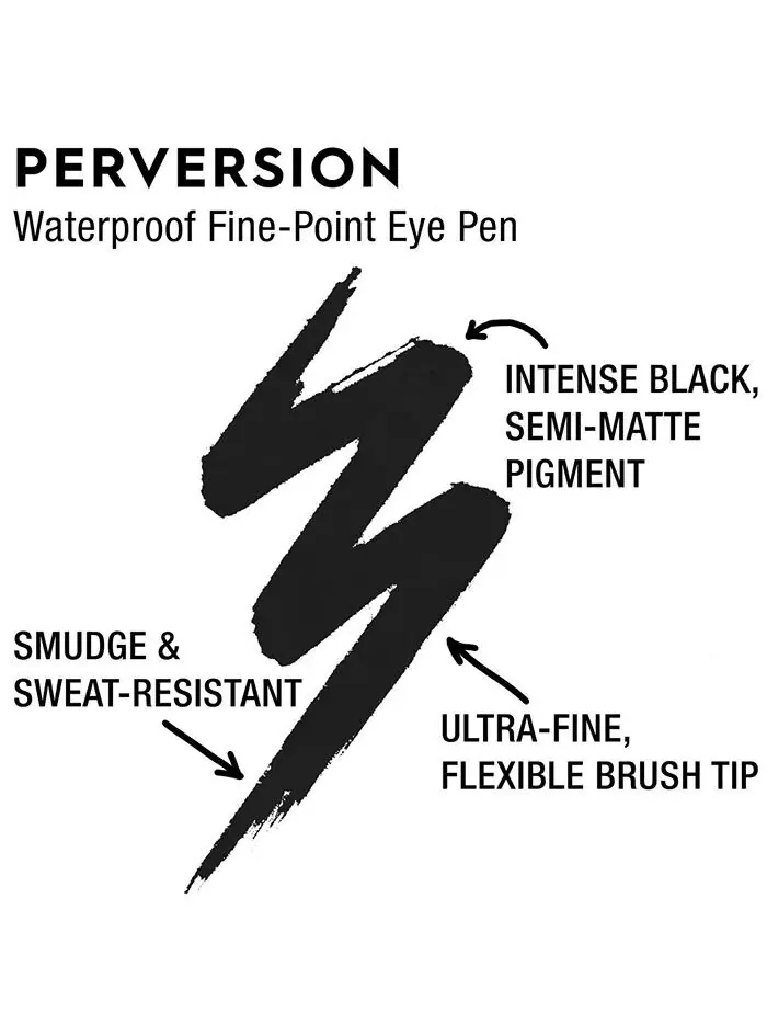 Водостойкая тонкая ручка для глаз Perversion Urban Decay — изображение 2 из 3