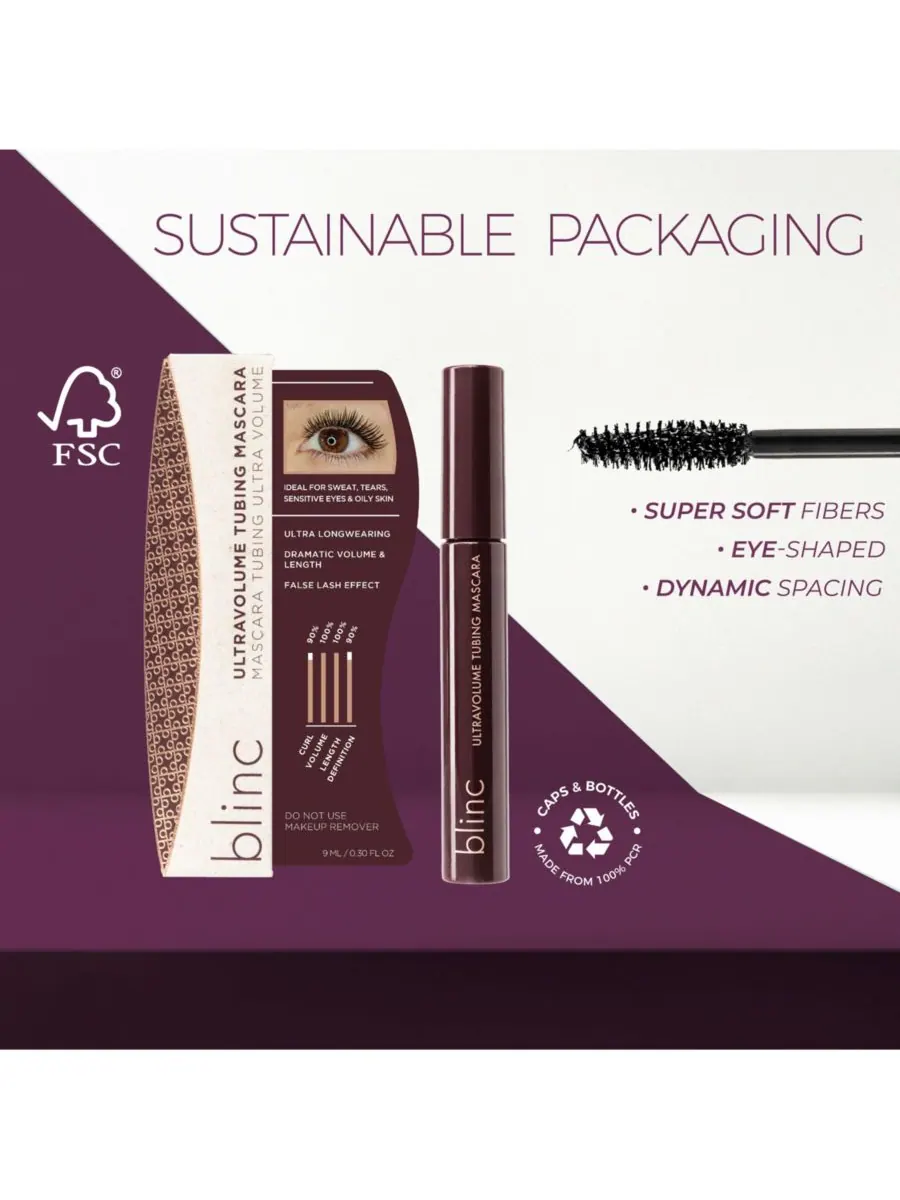 Blinc Тушь для ресниц UltraVolume Tubing Mascara - темно-коричневая — изображение 4 из 10