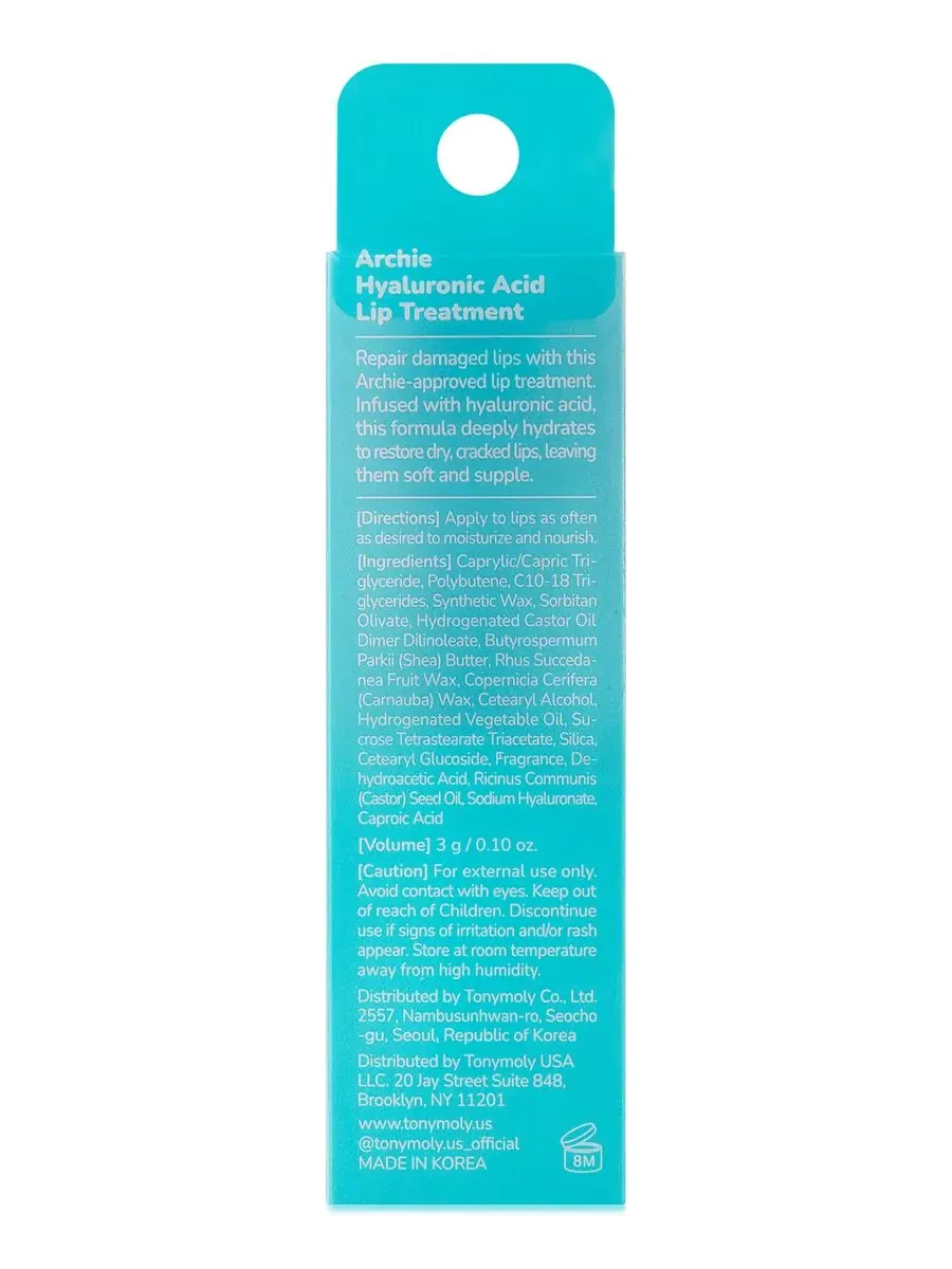 Бальзам для губ с гиалуроновой кислотой Archie TONYMOLY — изображение 4 из 4