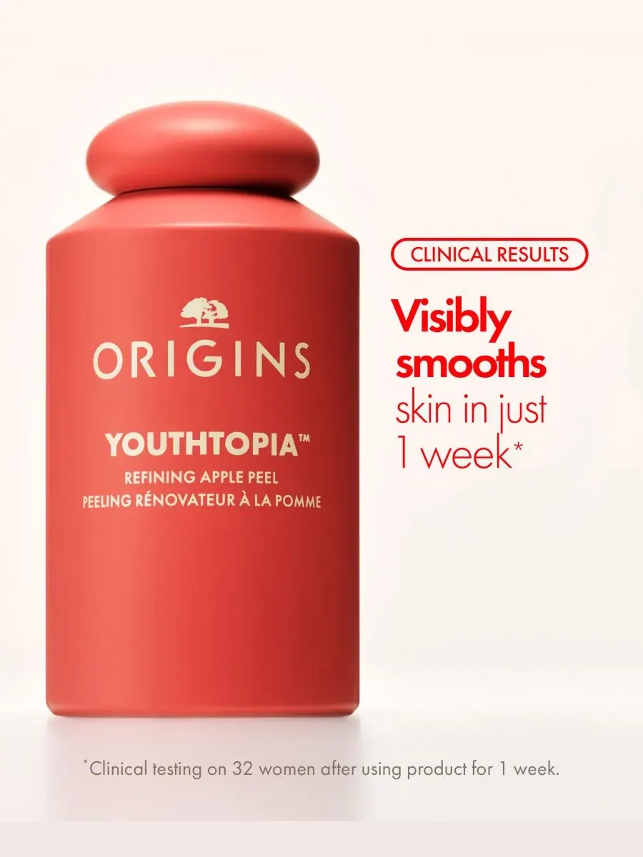 Пилинг Origins — Жидкий отшелушивающий для лица YOUTHTOPIA с экстрактом яблока, 95 мл — изображение 2 из 9