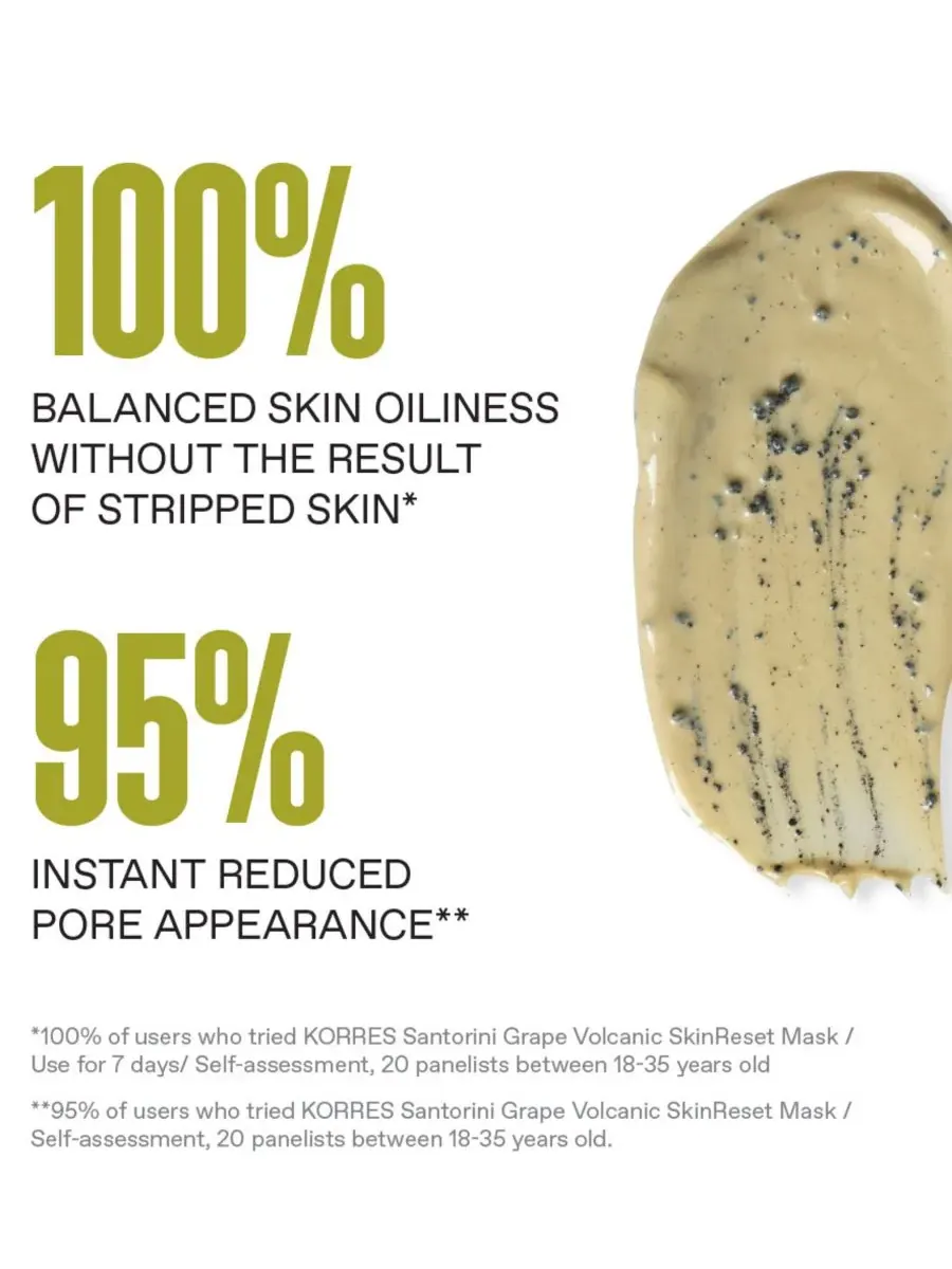 Маска для лица Korres — Santorini Grape Volcanic SkinReset Mask, 70 мл — изображение 7 из 7