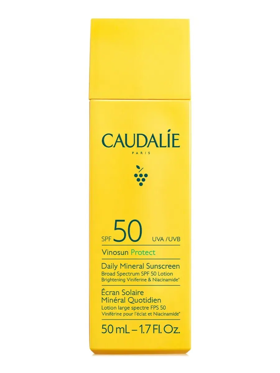 Caudalie Солнцезащитный минеральный крем Vinosun Protect Daily Sunscreen SPF 50, 1,7 унции