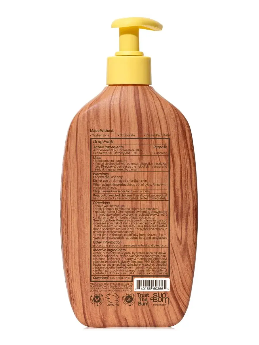 Sun Bum Увлажняющий солнцезащитный лосьон премиум-класса SPF 50, 450 мл — изображение 6 из 6