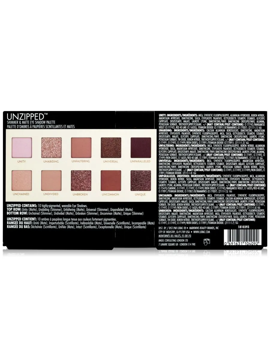Распакованная палетка теней для век Amor Shimmer & Matte Lorac — изображение 10 из 10