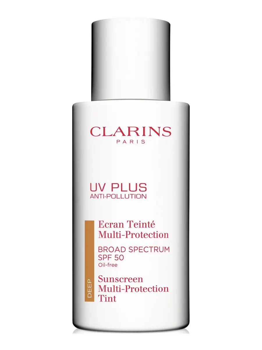 Солнцезащитный тонирующий крем для лица UV Plus Anti-Pollution SPF 50 Clarins — изображение 1 из 3
