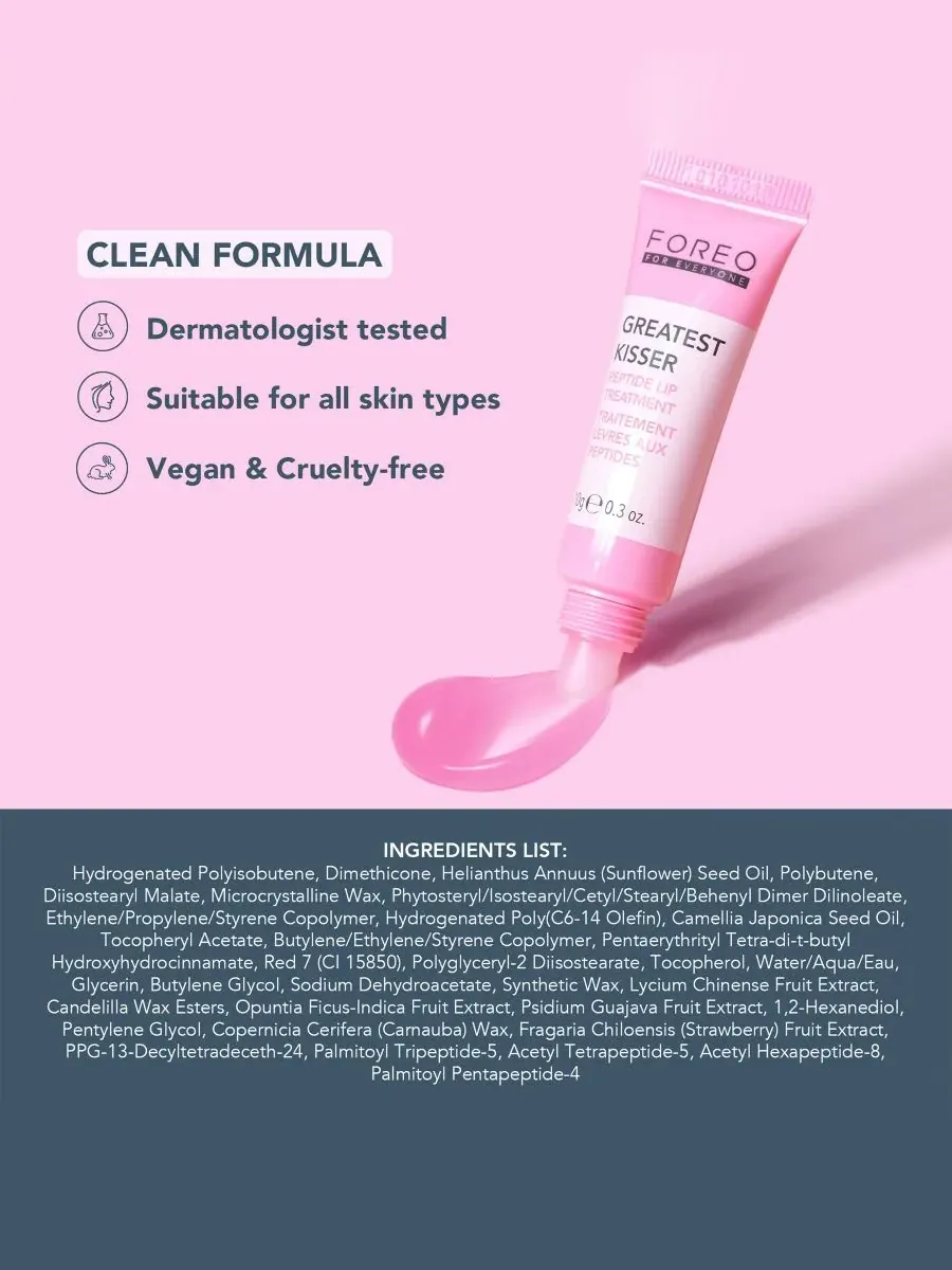 FOREO Бальзам для губ For EveryOne Greatest Kisser Peptide Lip Treatment, 0,3 унции — изображение 3 из 4