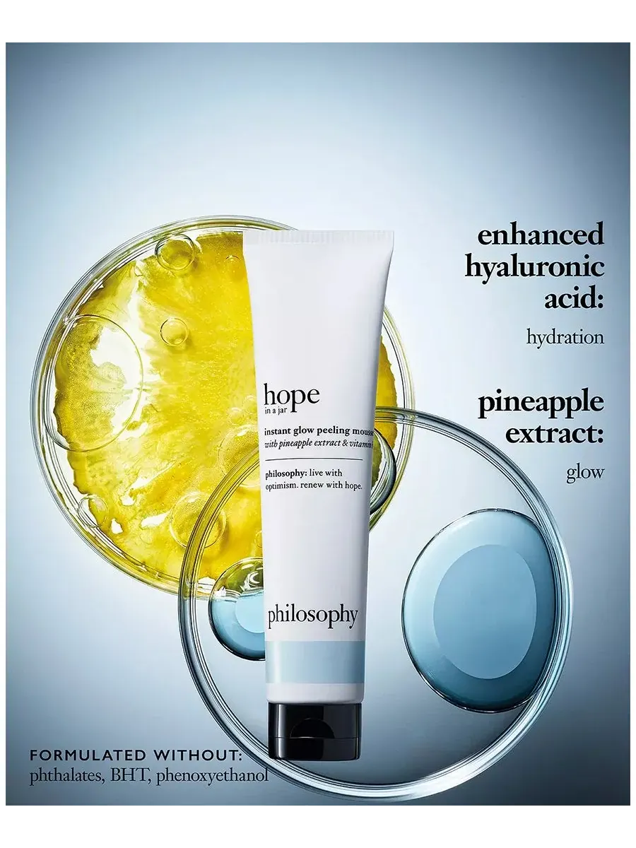 Пилинг Philosophy — Мусс- Hope in a Jar Instant Glow с экстрактом ананаса и витамином B5, 70 г — изображение 3 из 5