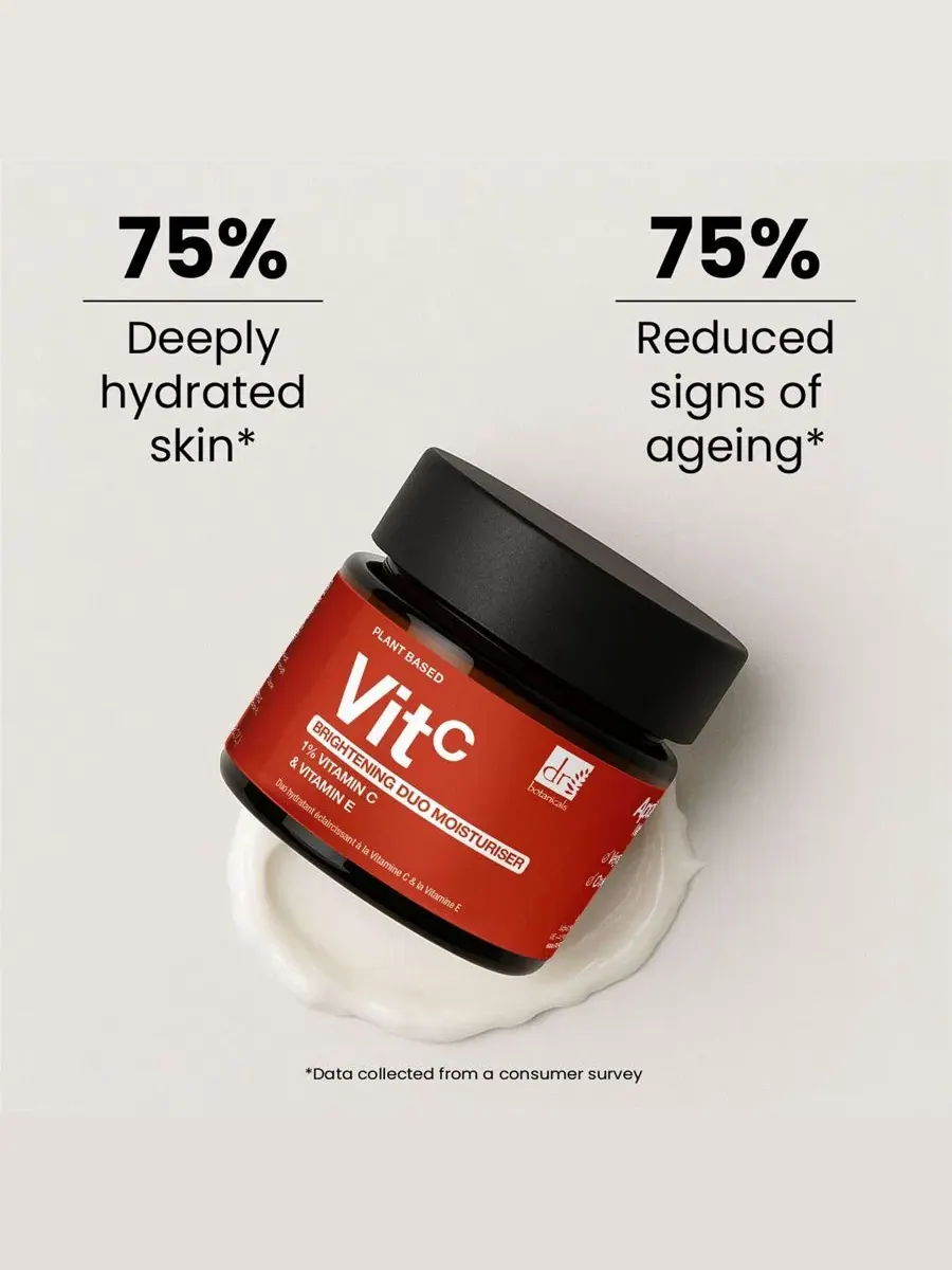 Крем для лица осветляющий с витамином C и E, 60 мл, Brightening Duo Moisturiser Dr. Botanicals — изображение 4 из 6
