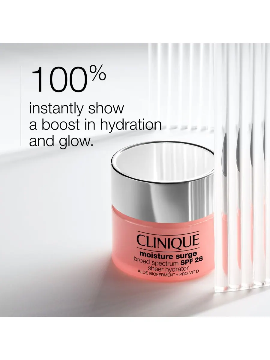 Крем для лица SPF28 CLINIQUE Увлажняющий Moisture Surge Broad Spectrum Sheer Hydrator — изображение 2 из 10