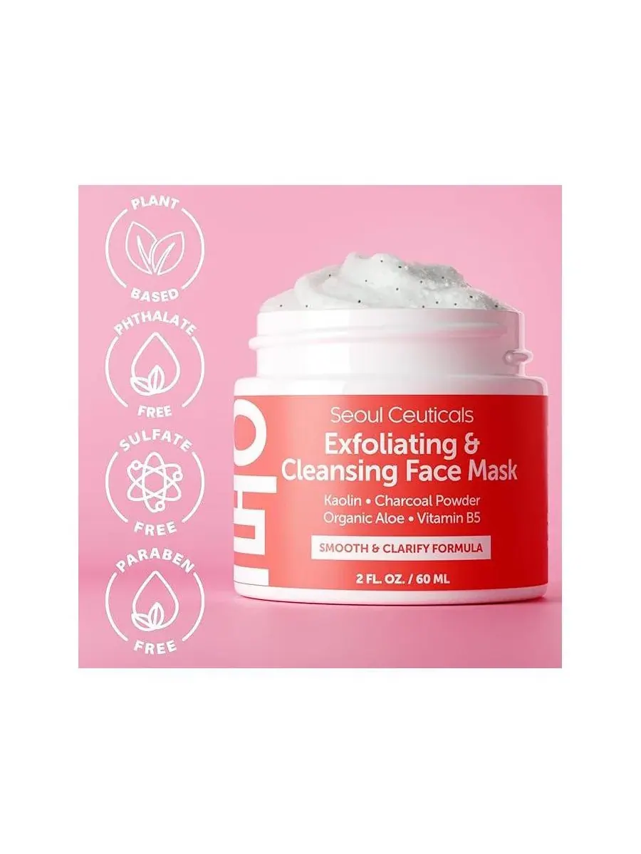 Маска для лица Seoul Ceuticals — Корейская отшелушивающая и очищающая K Beauty Skincare — изображение 4 из 7