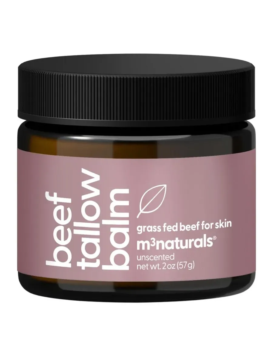 M3 Naturals Бальзам для губ M3 на основе говяжьего жира, без запаха, 57 г