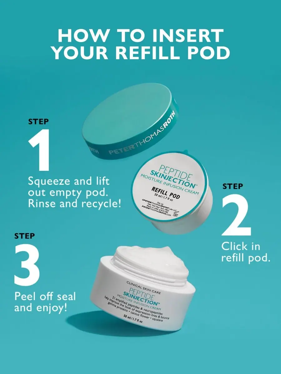 Крем для лица с пептидами Peptide Skinjection Moisture Infusion Cream Refill Pod Peter Thomas Roth — изображение 3 из 4