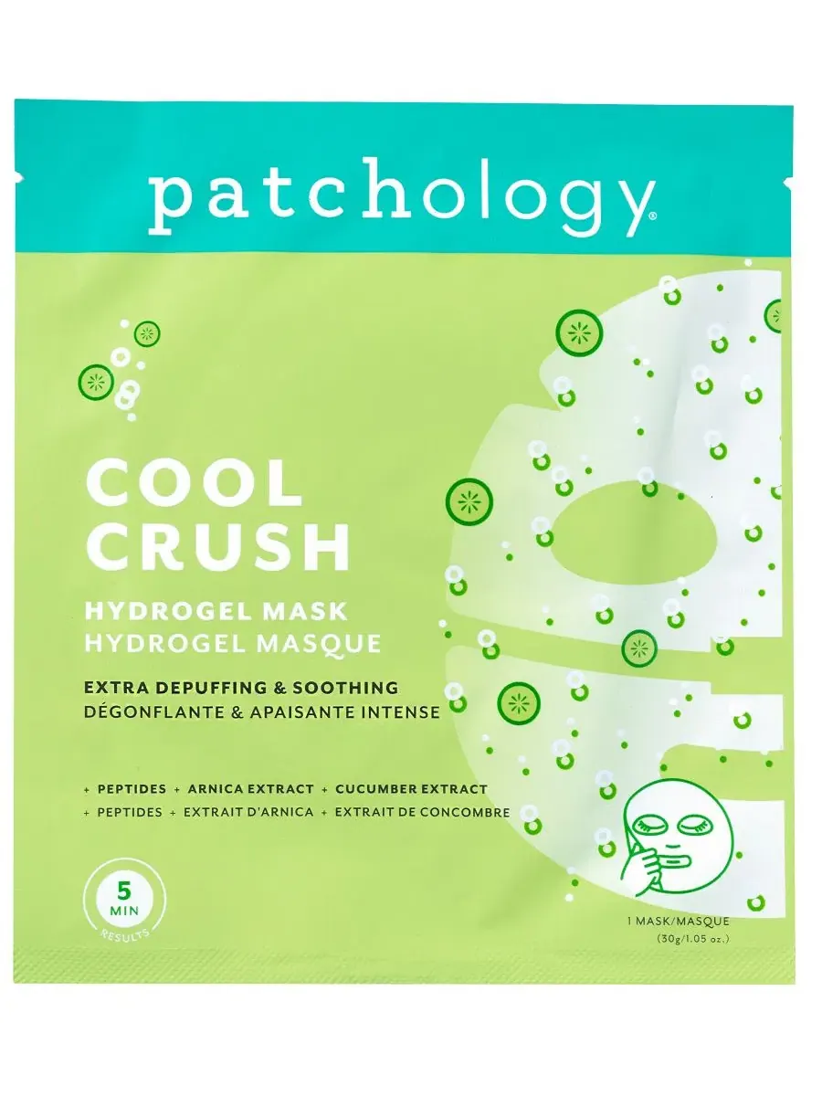 Гидрогелевая маска для лица с пептидами и огурцом Serve Chilled Cool Crush Patchology, 44 г — мульти