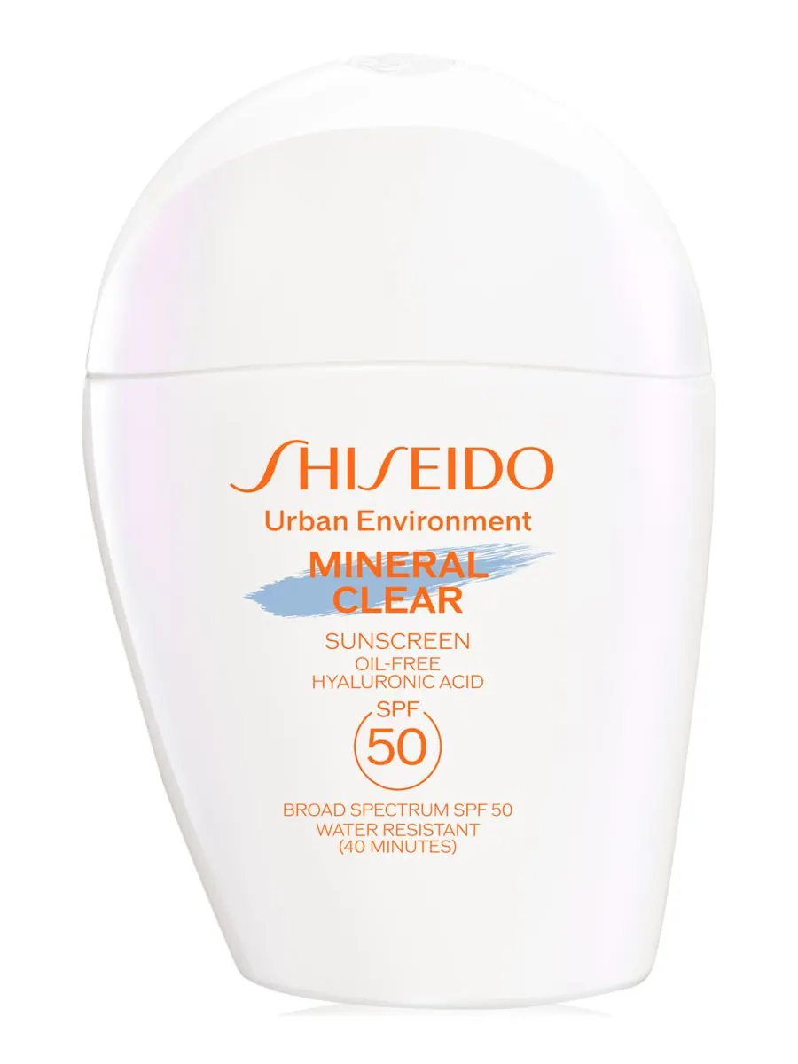 Солнцезащитный крем Urban Environment Mineral Clear Sunscreen SPF 50 Shiseido,