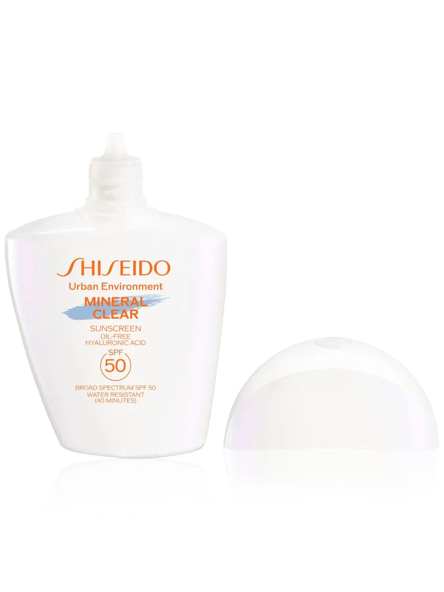 Солнцезащитный крем Urban Environment Mineral Clear Sunscreen SPF 50 Shiseido, — изображение 2 из 10