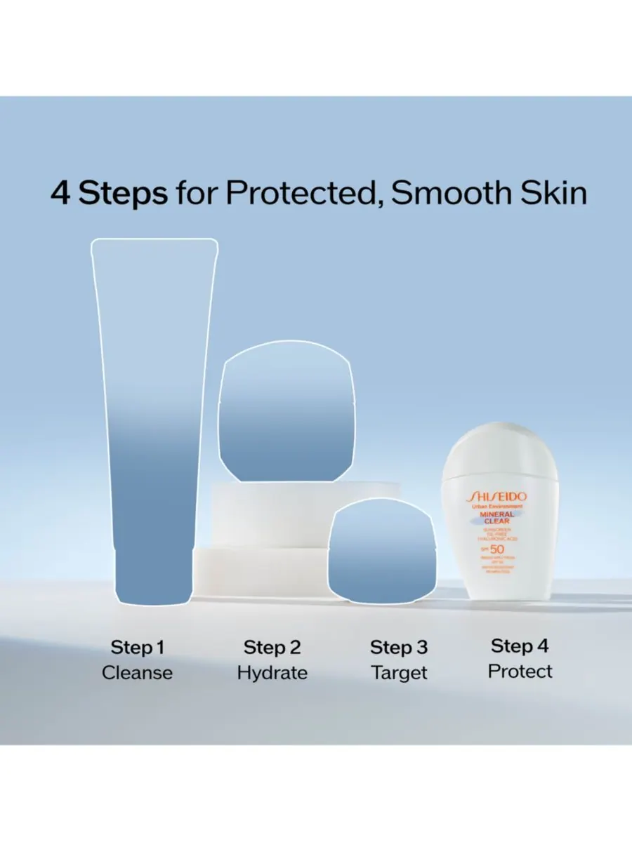 Солнцезащитный крем Urban Environment Mineral Clear Sunscreen SPF 50 Shiseido, — изображение 9 из 10