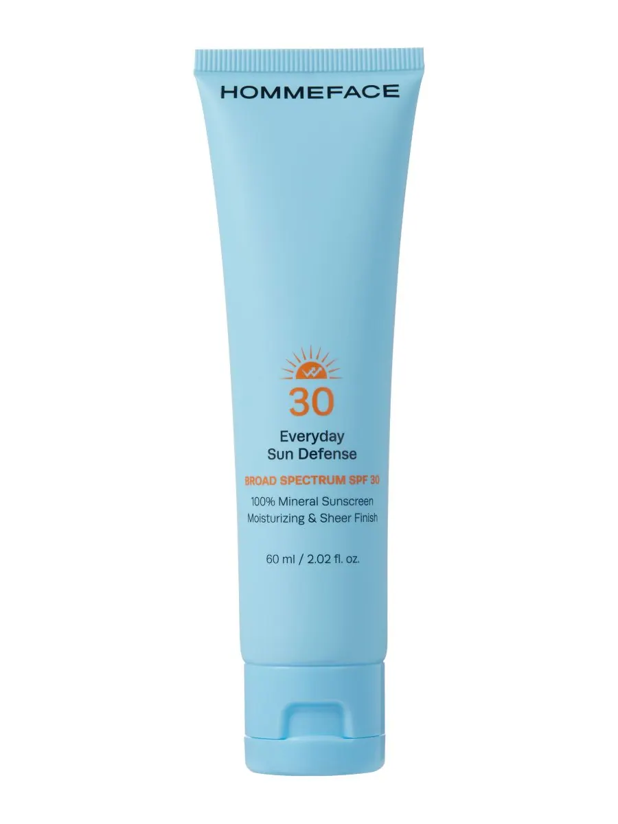 Крем для лица SPF30 HOMMEFACE Для лица Everyday Sun Defense на минеральной основе, — белый