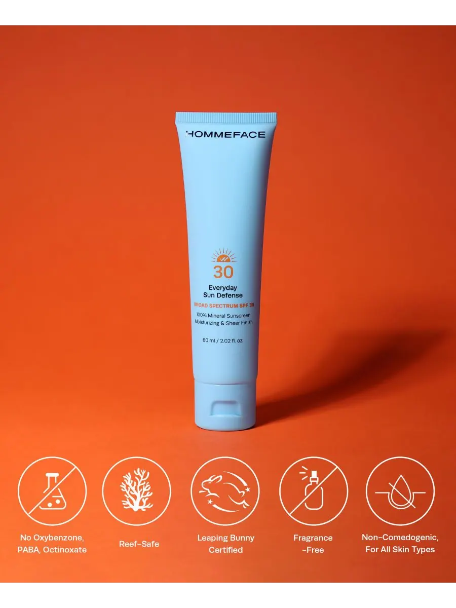 Крем для лица SPF30 HOMMEFACE Для лица Everyday Sun Defense на минеральной основе, — изображение 2 из 6