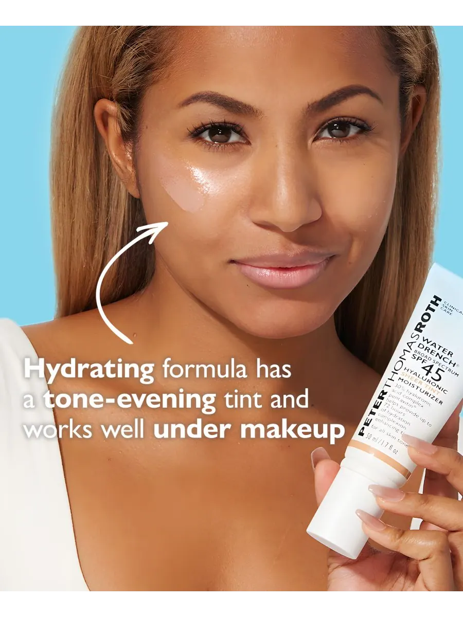 Крем для лица SPF45 PETER THOMAS ROTH Увлажняющий -тонирующий Water Drench Broad Spectrum с — изображение 5 из 5