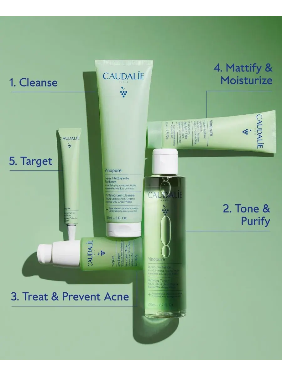 Сыворотка Caudalie — Увлажняющий Vinopure для кожи, склонной к акне, с контролем жирности, 57 г — изображение 2 из 5