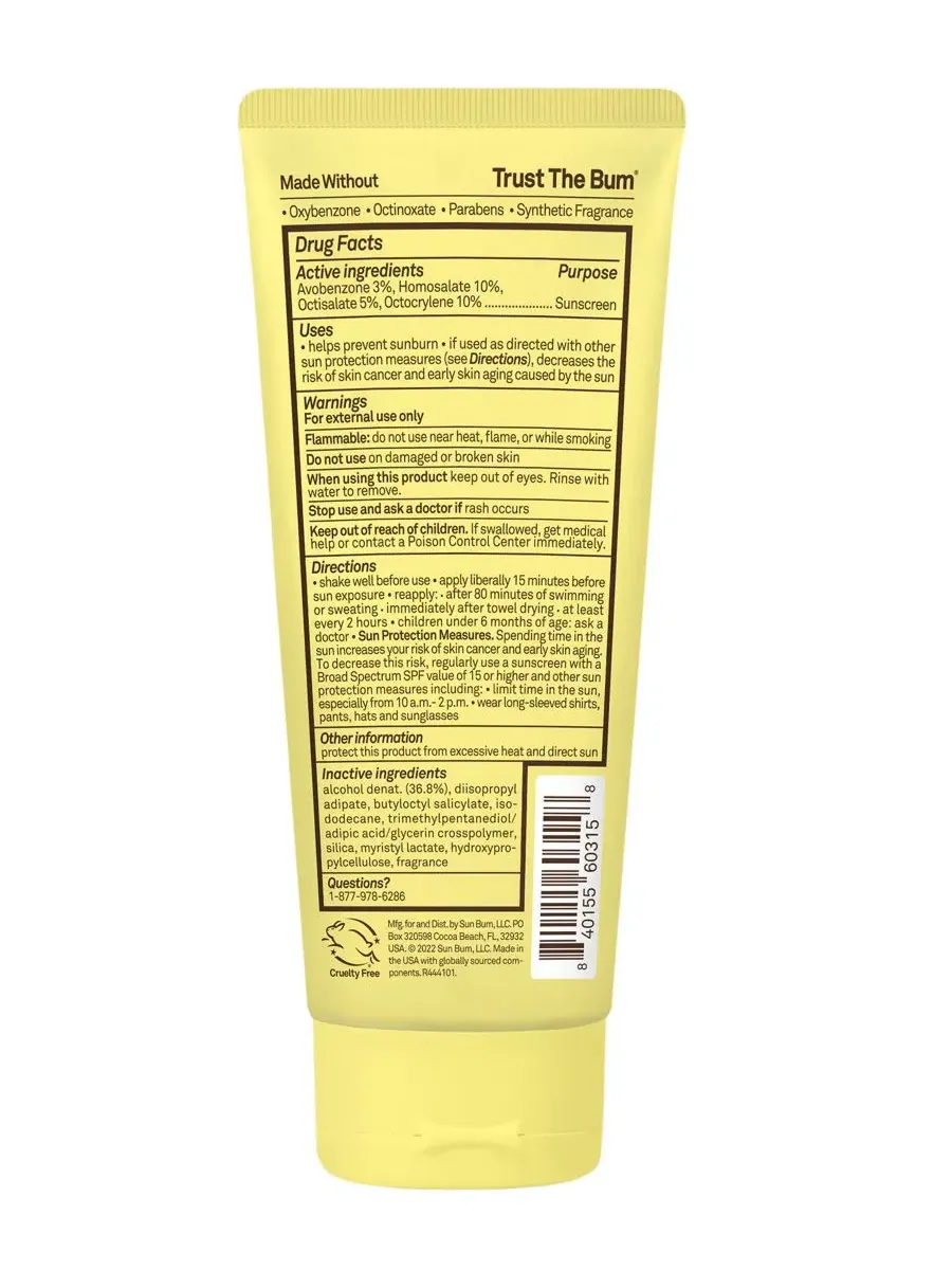 Солнцезащитный лосьон для детей SPF 50, 177 мл Sun Bum — изображение 3 из 6
