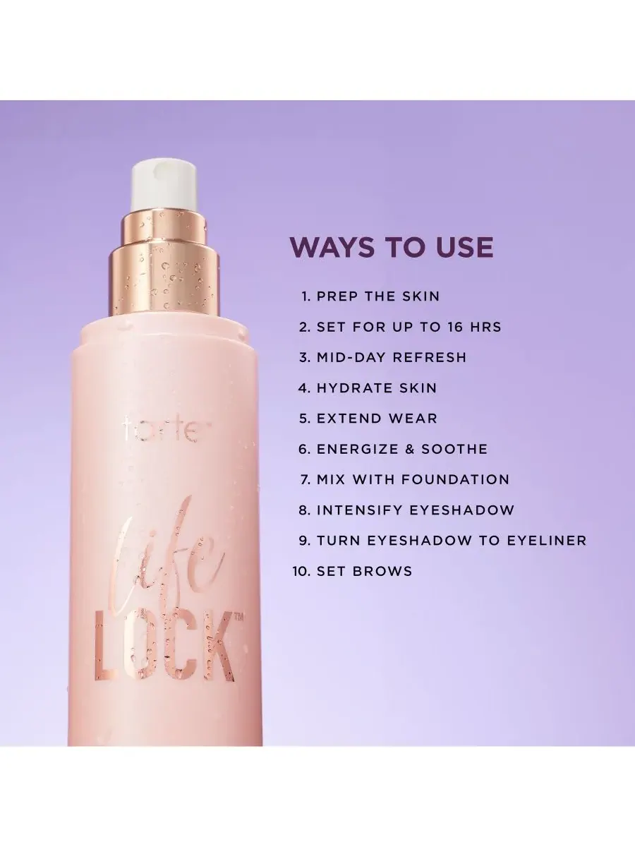 Крем для лица tarte — Увлажняющий фиксирующий спрей Life Lock — изображение 3 из 7
