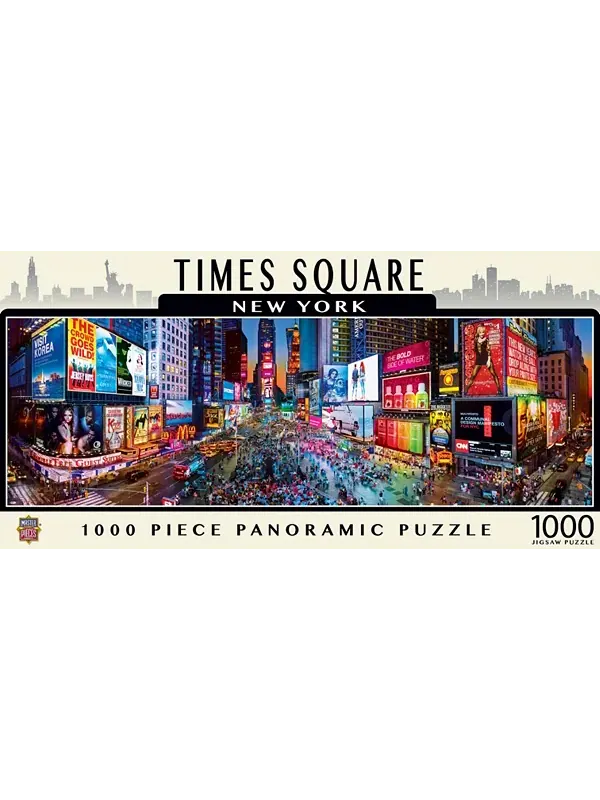 Шедевры Таймс-сквер, панорамный пазл из 1000 деталей Masterpieces Puzzles — мульти