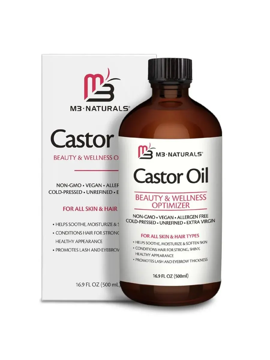 M3 Naturals Касторовое масло 500 мл | Для питания волос, кожи и тела | M3 — мульти