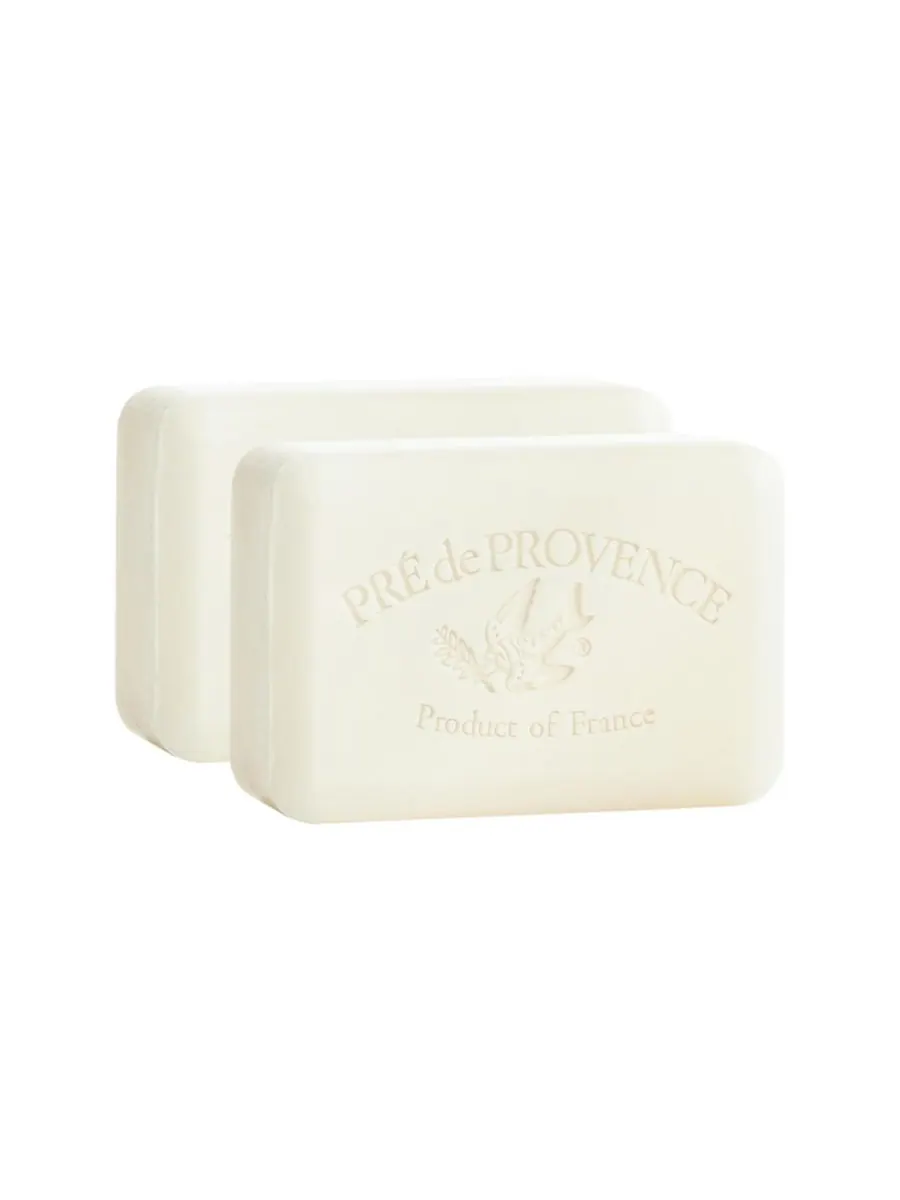 Увлажняющее французское мыло Pre de Provence 250 г, четырехслойное, долговечное, увлажняющее, с — белый
