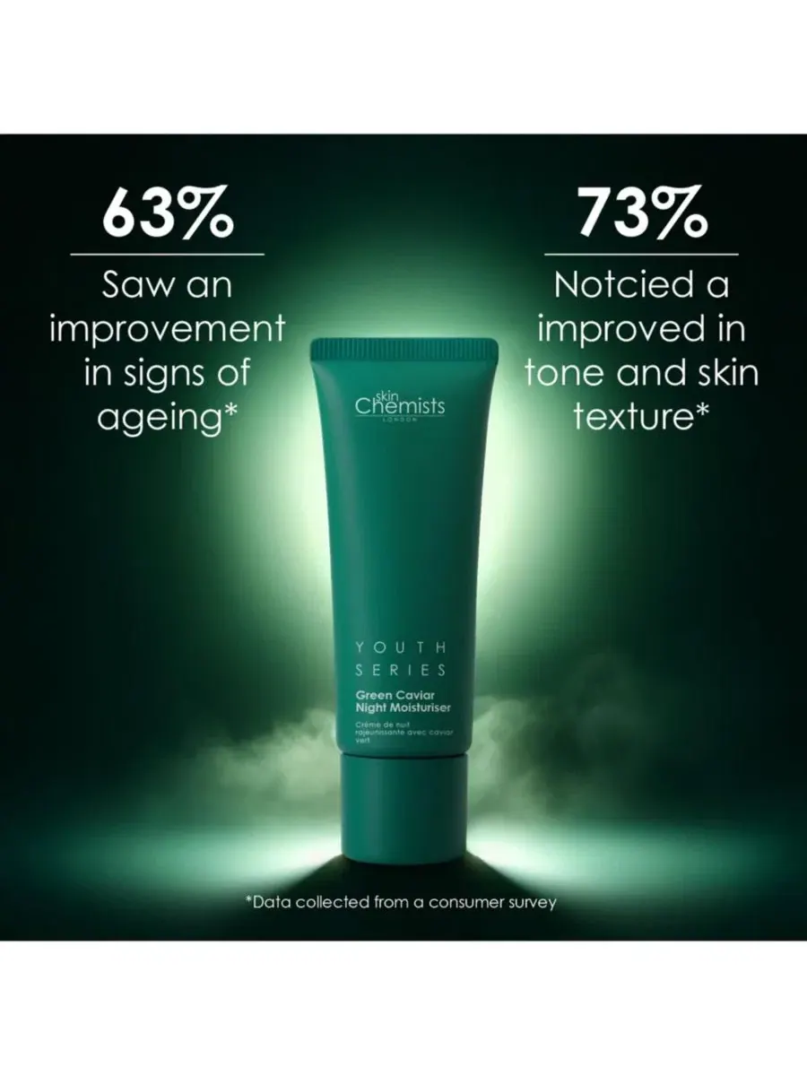 Крем для лица Skinchemists — Ночной увлажняющий «Икра», , зеленый, 50 мл — изображение 3 из 5