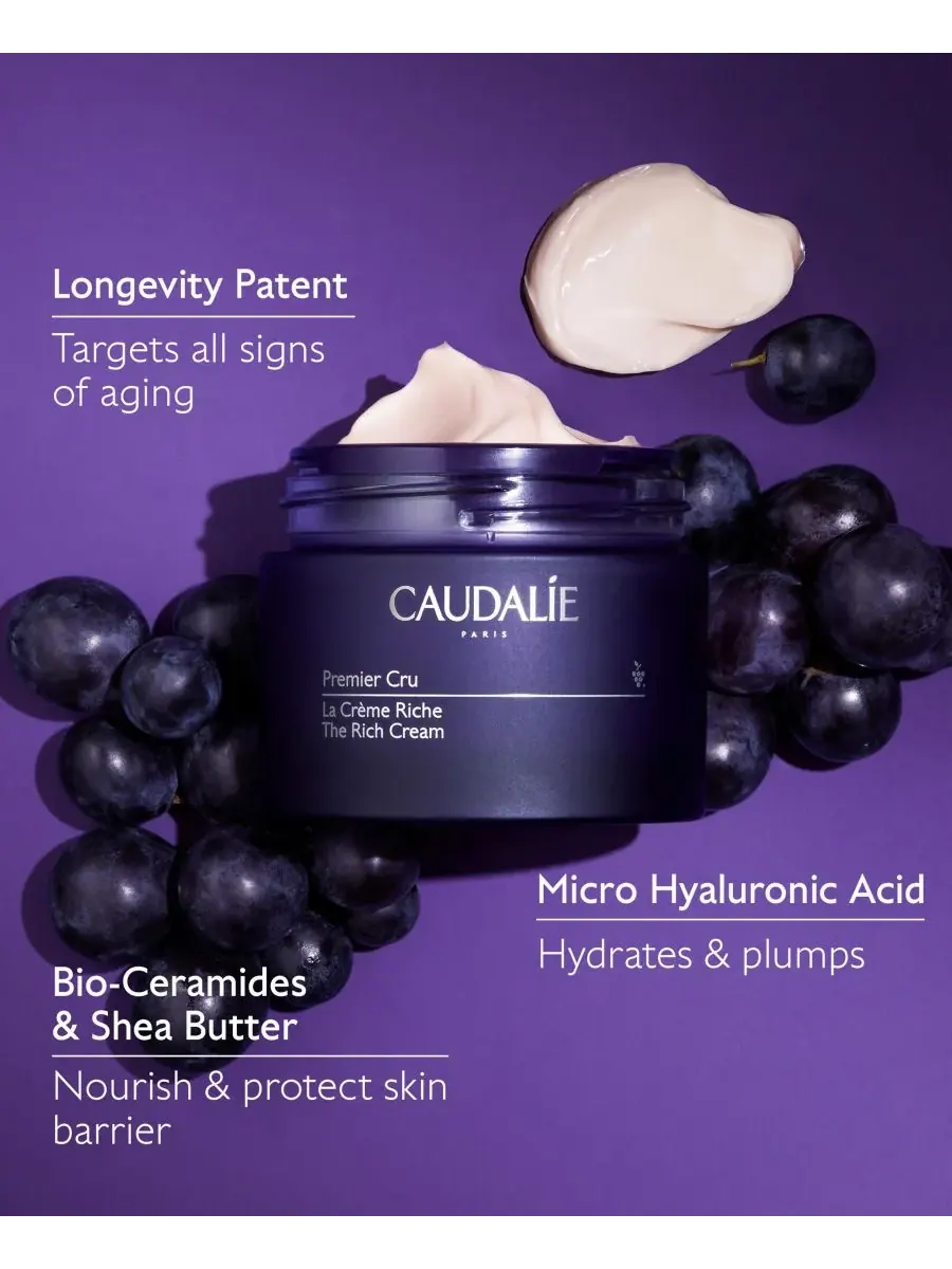Caudalie Сменный блок крема Premier Cru The Rich Cream, 1,6 унции — изображение 4 из 5
